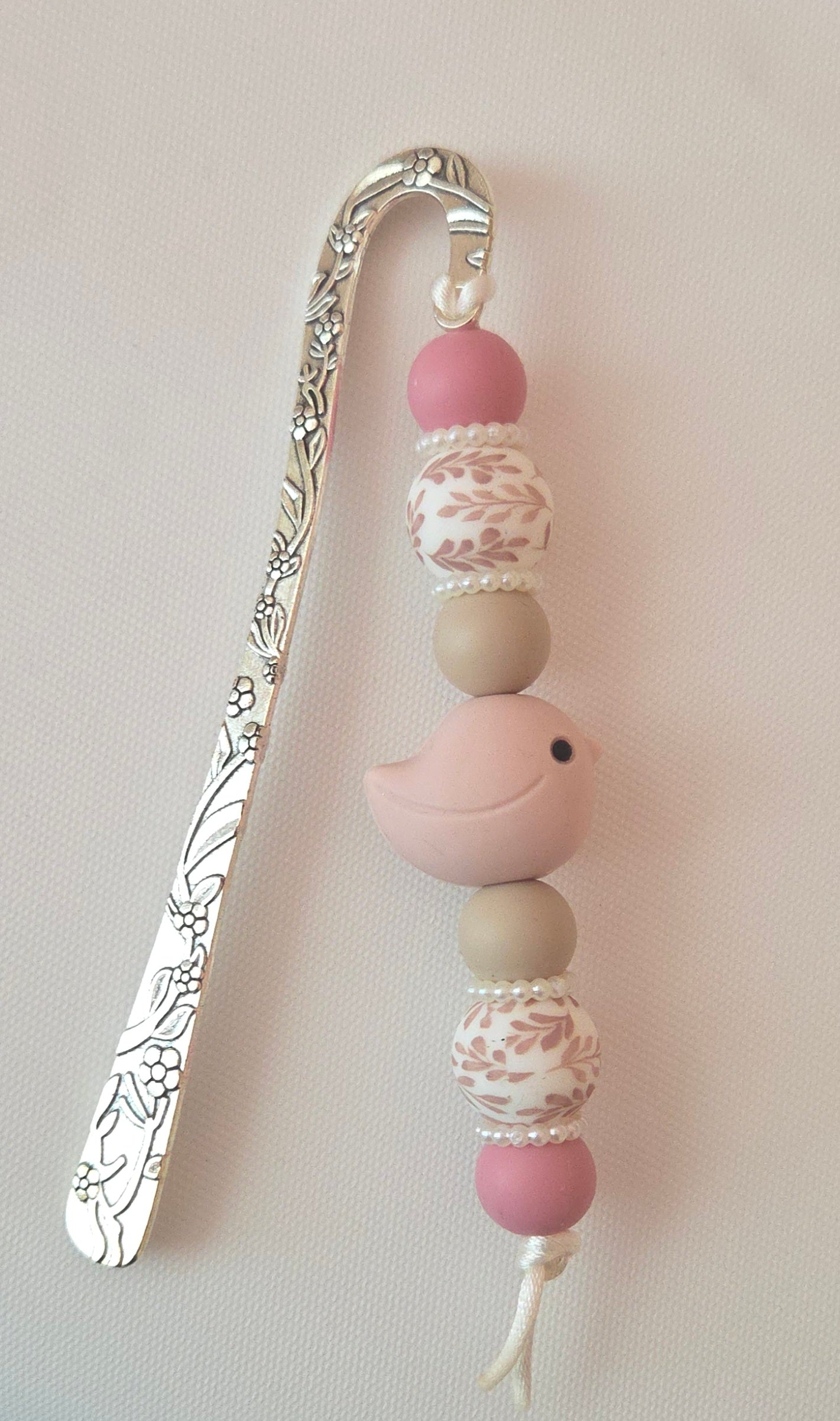 Boekenlegger roze vogel