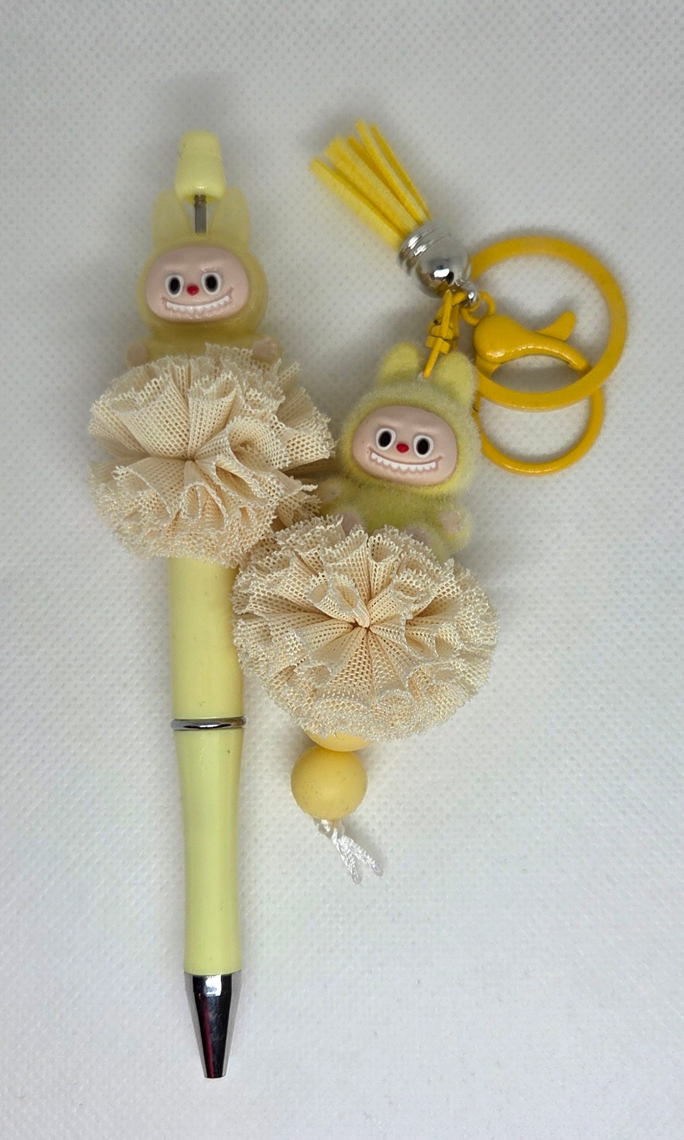 Giftset pen +sleutelhanger LBB geel