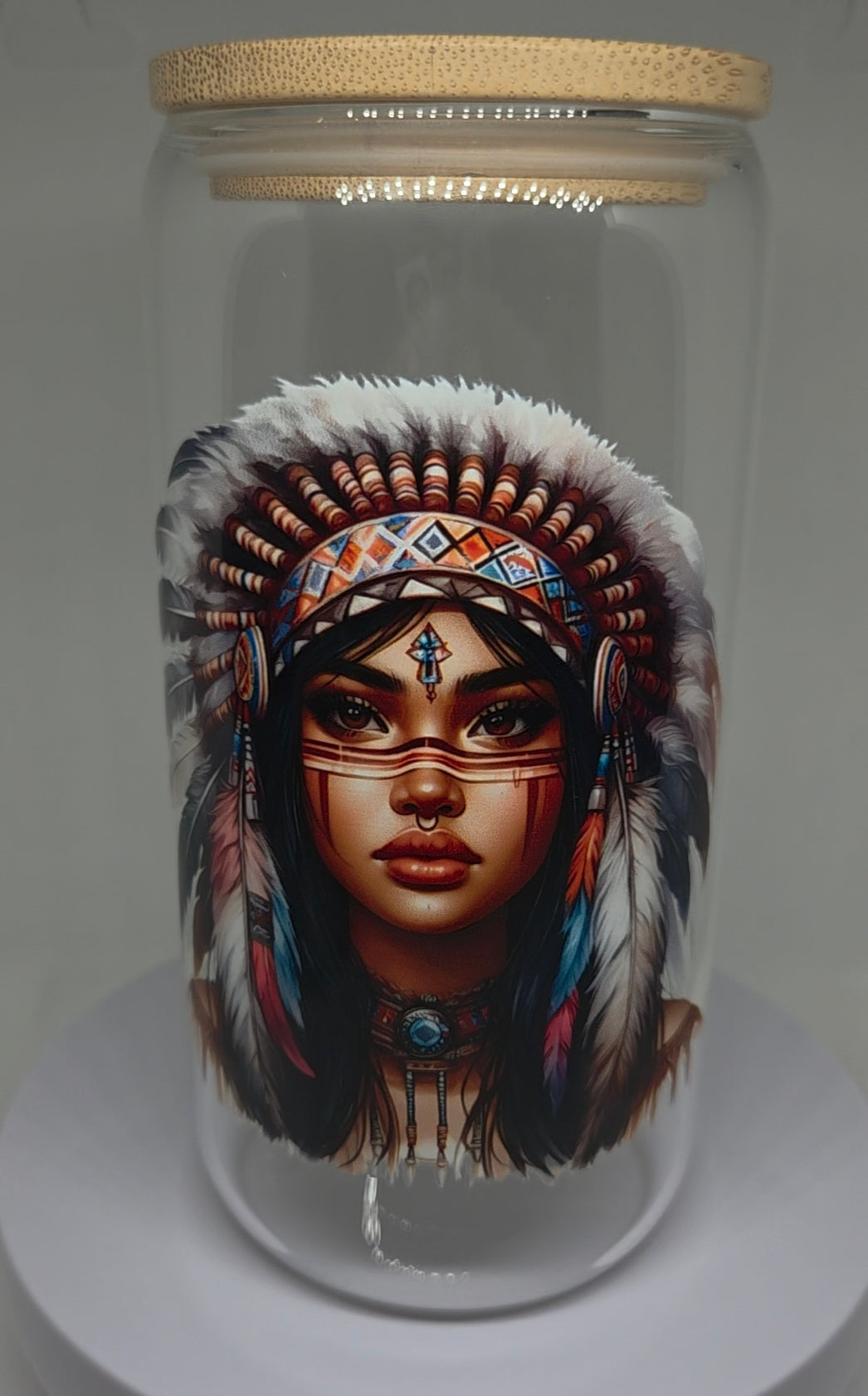 Glazen drinkbeker 500 ml Indiaan