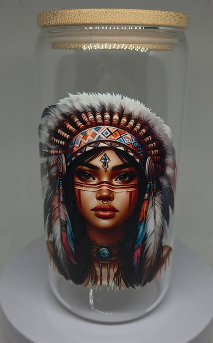 Glazen drinkbeker 500 ml Indiaan