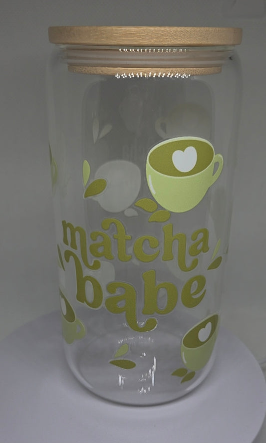 Glazen drinkbeker 500 ml Matcha babe