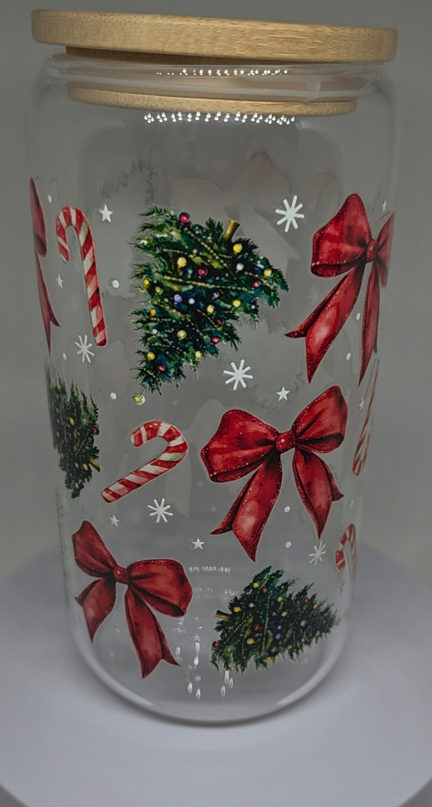 Glazen drinkbeker 500 ml kerst