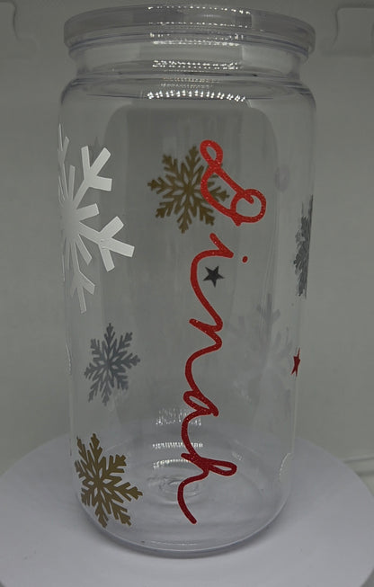 Snowflake drinkbeker, te personaliseren met je naam!