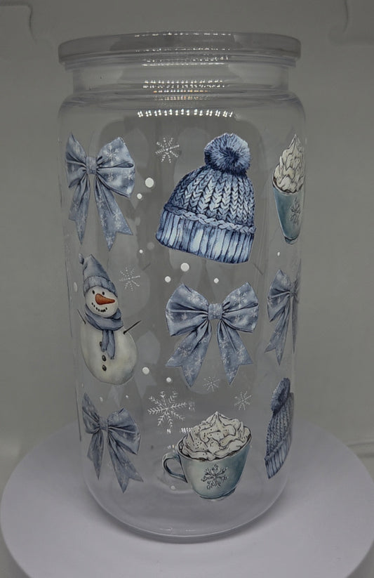 Kerst sneeuwpop mix kunststof 500 ml drinkbeker