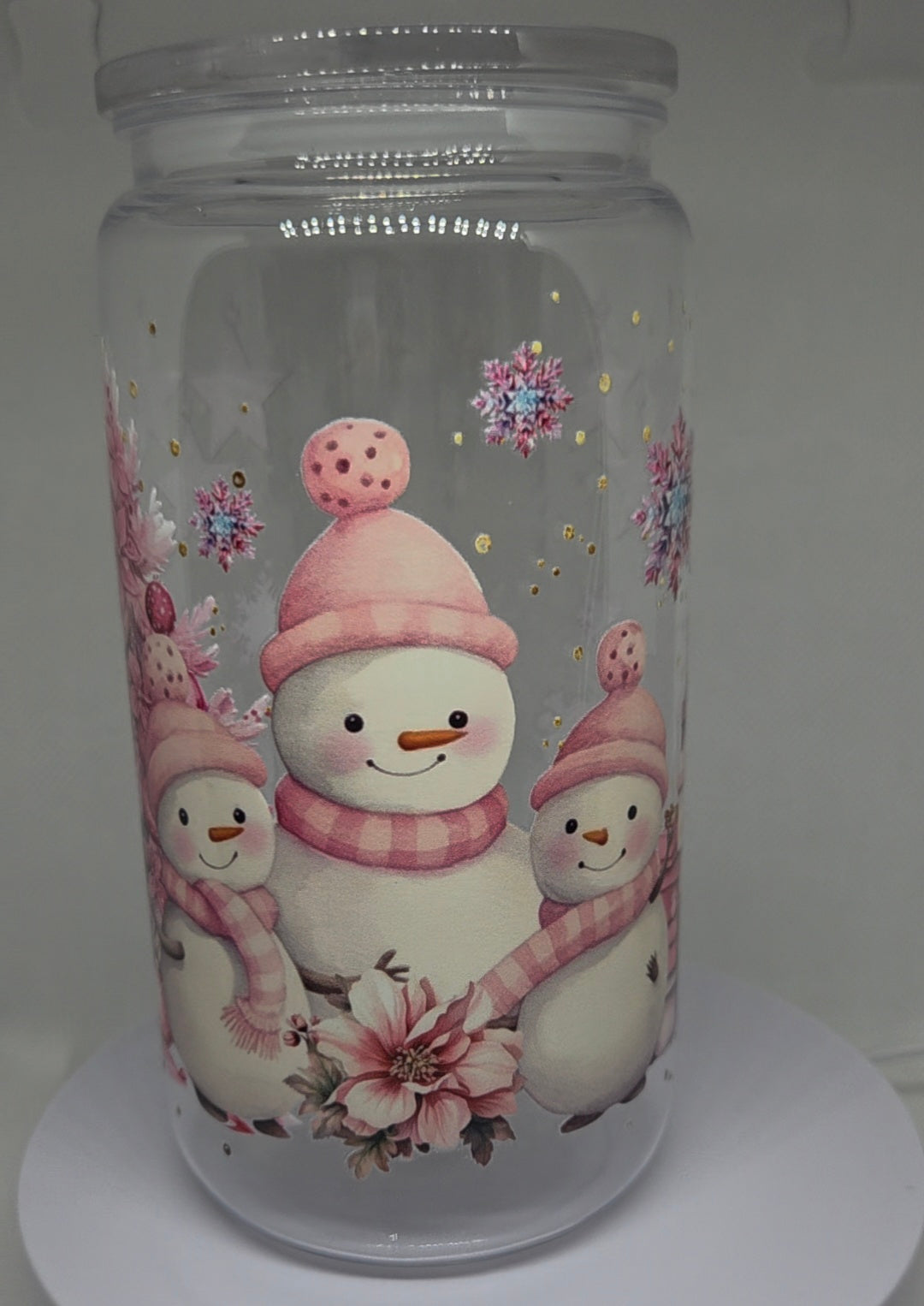 Kerst sneeuwpop 500 ml kunsstof 500 ml drinkbeker