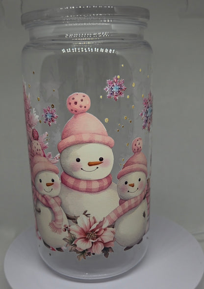 Kerst sneeuwpop 500 ml kunsstof 500 ml drinkbeker