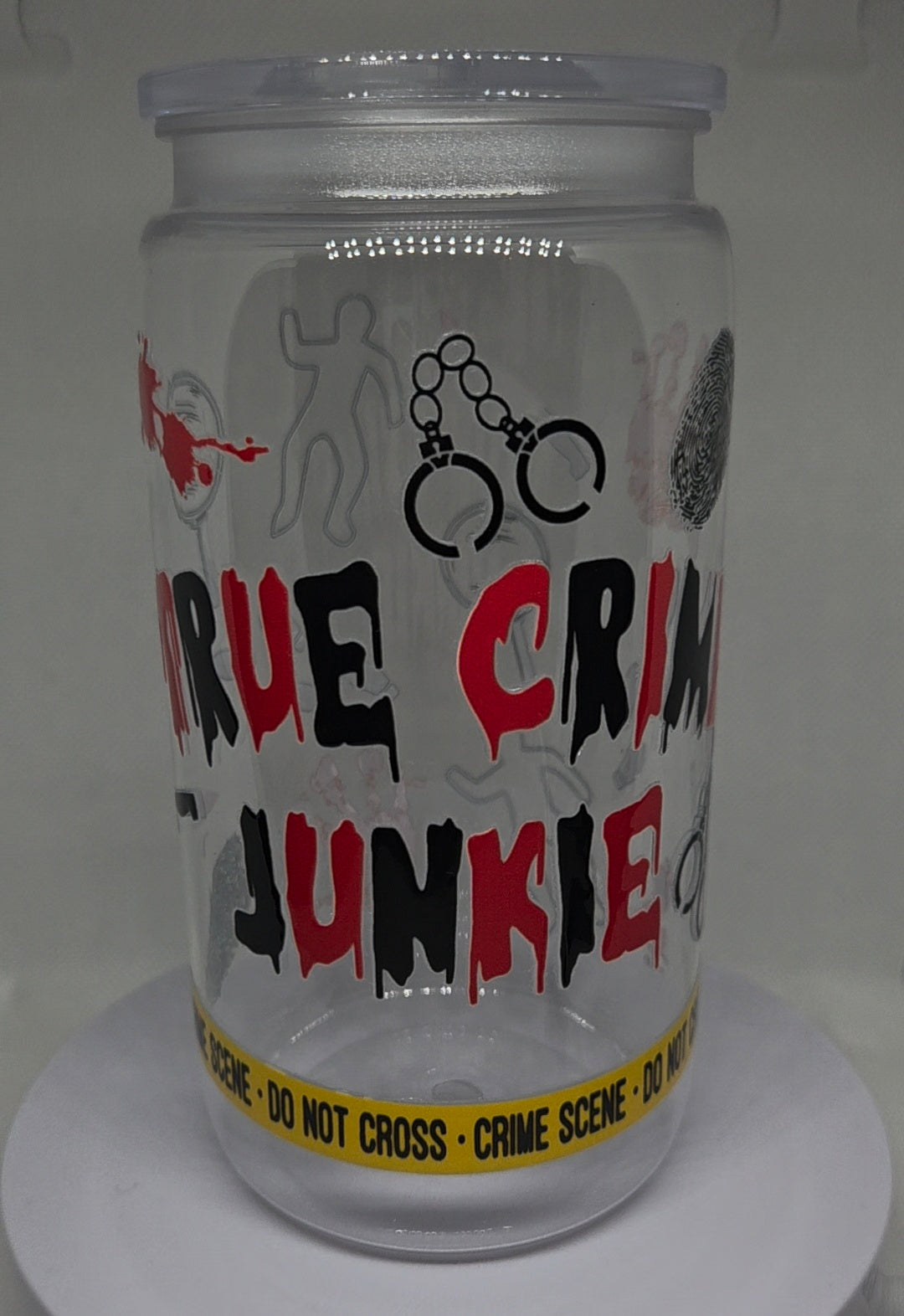 True crime junkie kunsstof 500 ml drinkbeker