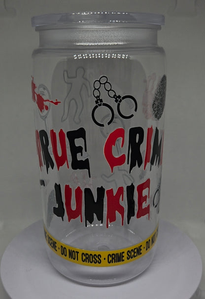 True crime junkie kunsstof 500 ml drinkbeker