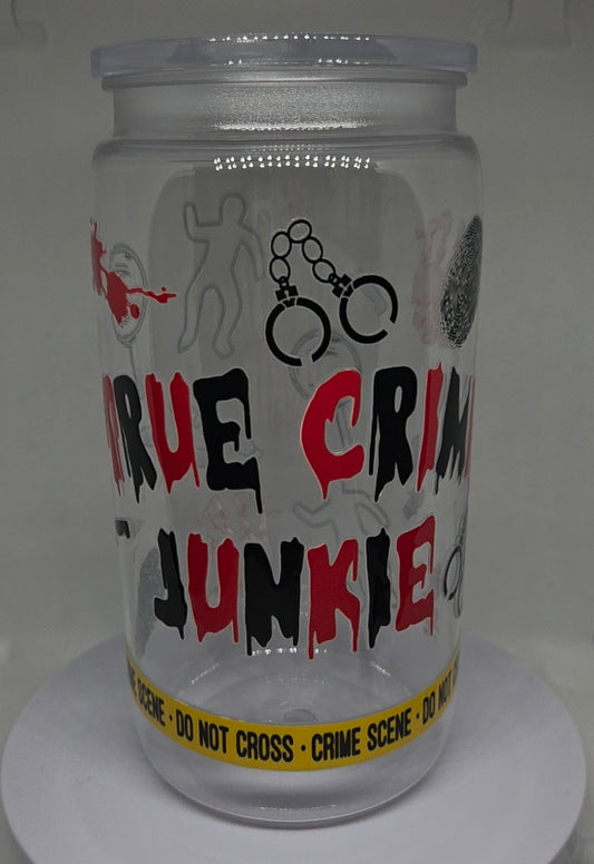 True crime junkie kunsstof 500 ml drinkbeker