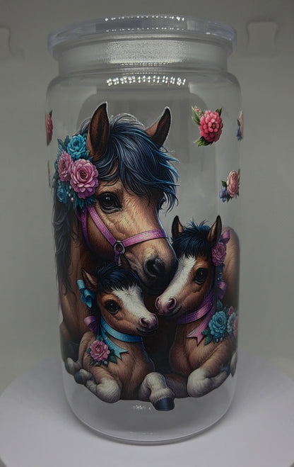 Paarden kunsstof 500 ml drinkbeker