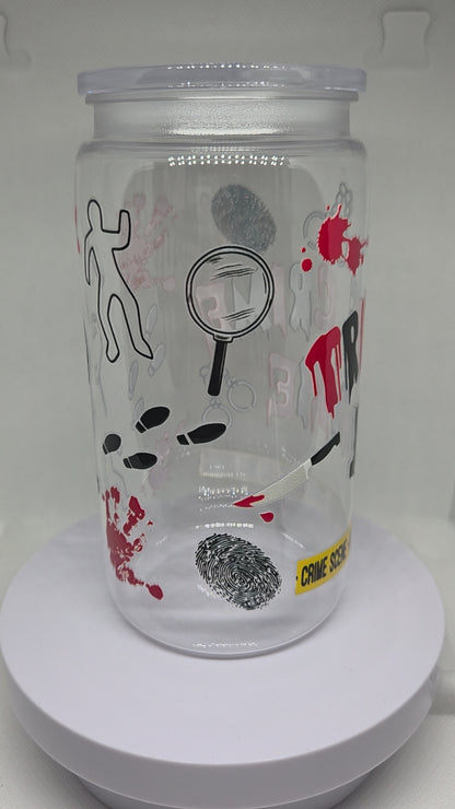 True crime junkie kunsstof 500 ml drinkbeker
