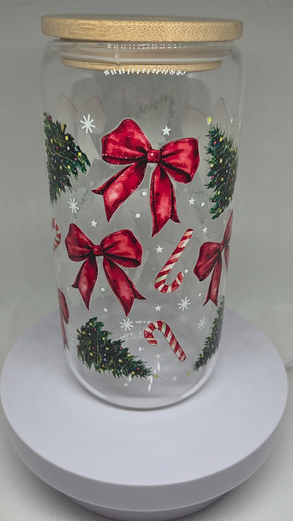 Glazen drinkbeker 500 ml kerst